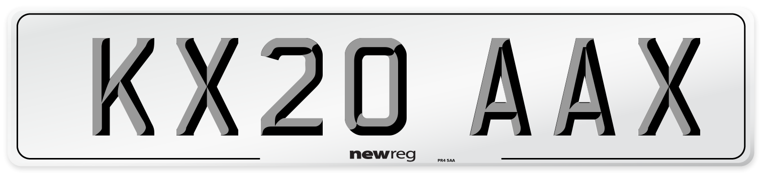 KX20 AAX Number Plate from New Reg